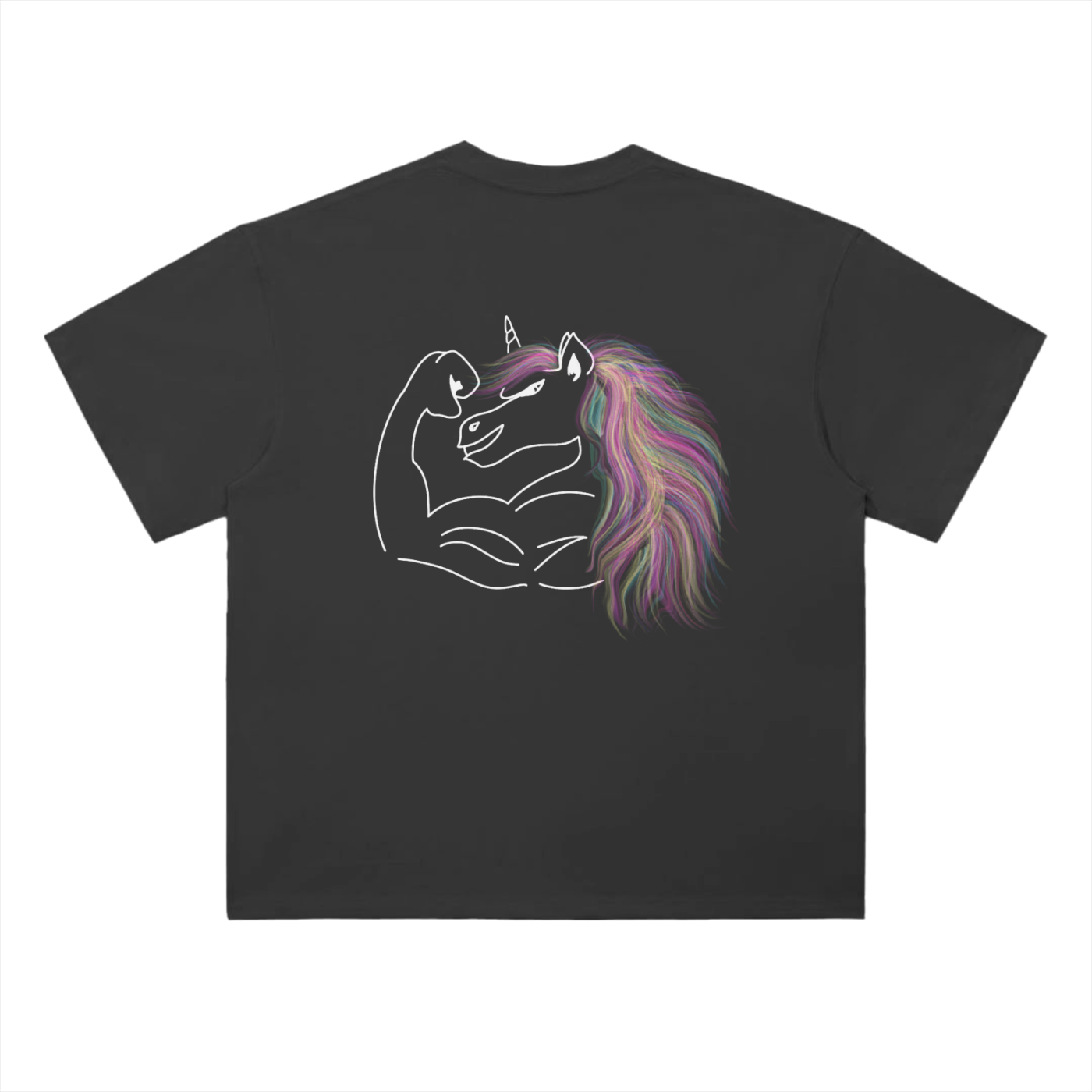 BuffUnicorn Mentality Heavyweight Tee - White Logo