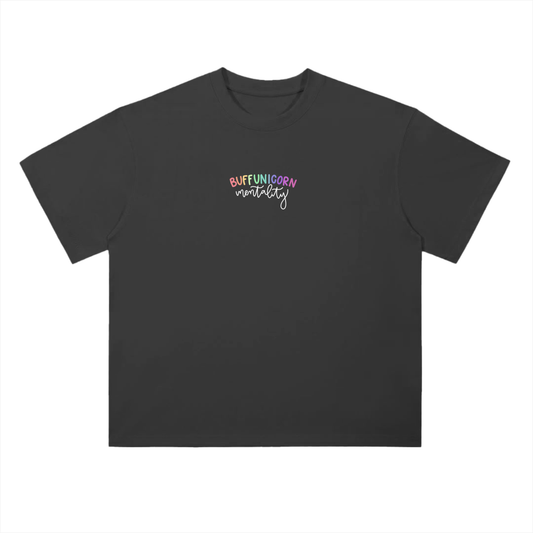 BuffUnicorn Mentality Heavyweight Tee - White Logo