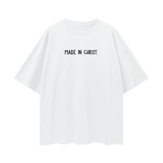 Made In Christ Lightweight Cotton Tee - Black Logo